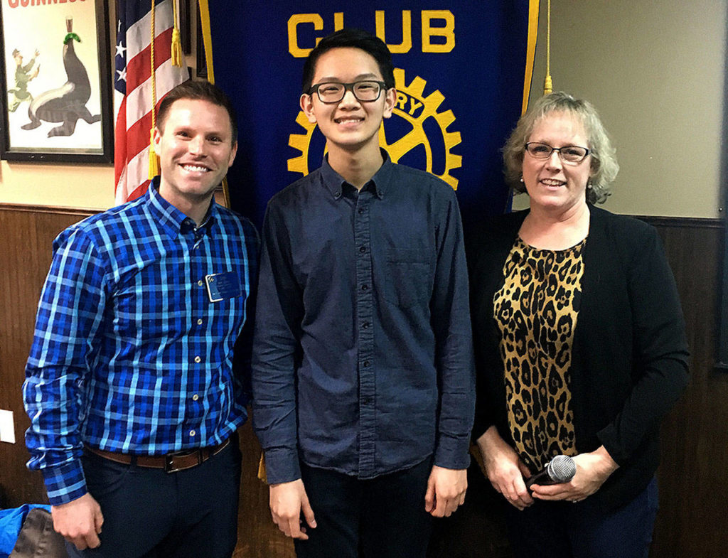 From left, Dan Leach, Aaron Banh and Carrie Radcliff. (The South Everett-Mukilteo Rotary Club)
