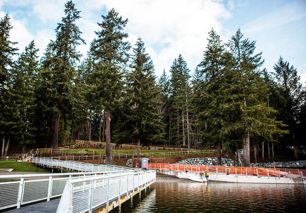 Major renovations have been made to the swim, beach and boat-launch areas at Wenberg Park, seen here in December. (Olivia Vanni / Herald, file)
