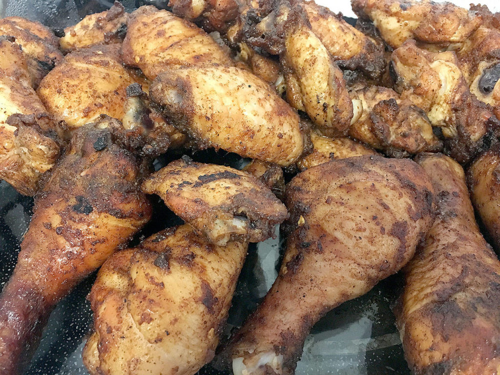 Sweet and spicy wings, a recipe from InnAtTheCrossroads.com, are a “Game of Thrones” take on a Westeros staple. (Ben Watanabe / The Herald)
