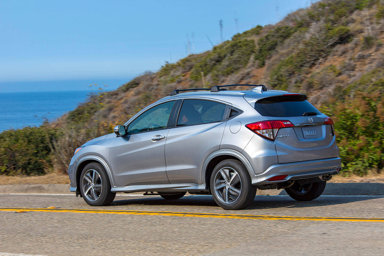 Rear cargo capacity in the 2019 Honda HR-V ranges from 24.3 cubic feet to 58.8 cubic feet. (Manufacturer photo)
