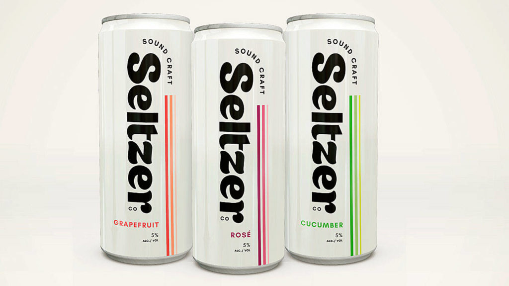 Sound Craft Seltzer Co. offers three flavors of spiked sparkling waters: grapefruit, rose and cucumber. (Sound Craft Seltzer Co.)
