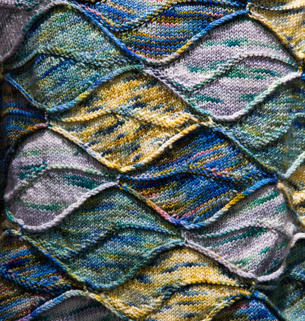 An example of a leaf stitch at Great Yarns in Everett. (Andy Bronson / The Herald)
