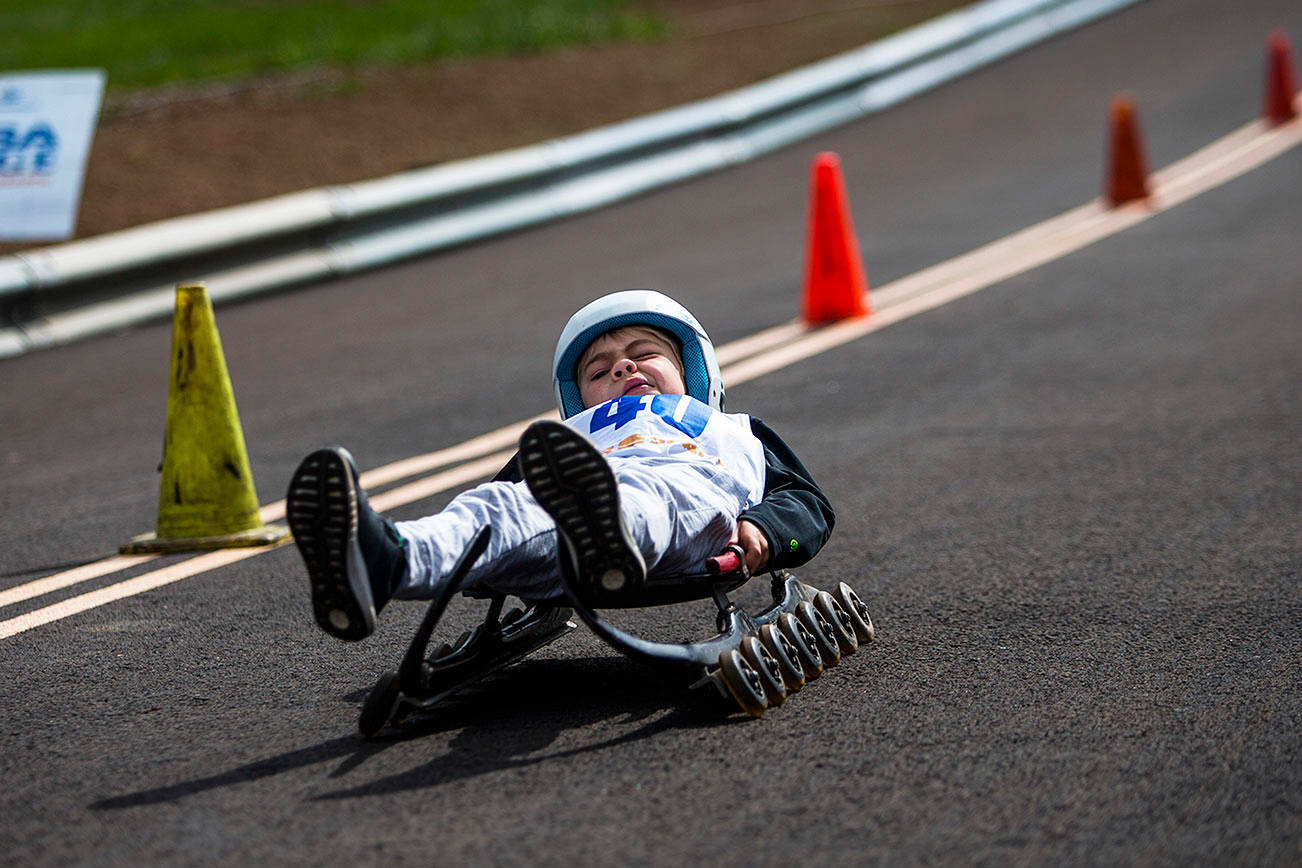 Free luge sessions draw young daredevils to Camano Island
