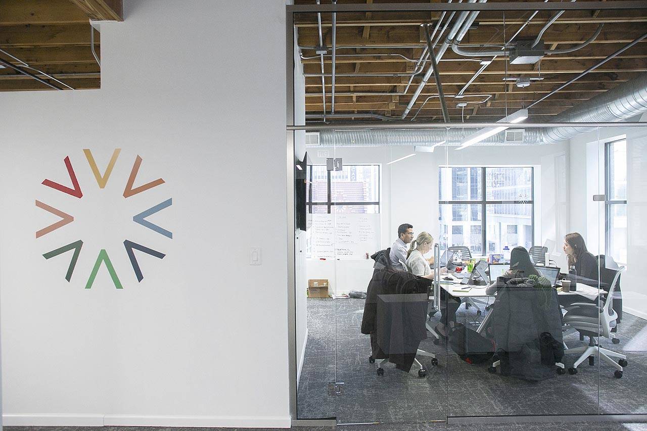 The second floor of marijuana company Verano’s new offices in Chicago. Verano was recently acquired by Harvest Health for $850 million. (Chicago Tribune)