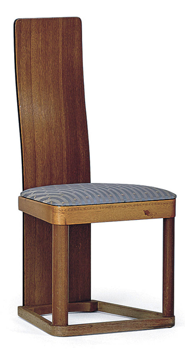 This chair made by Kem Weber in 1934 comes apart so the back can be laid flat to hold the seat and legs in a compact, space-saving package. It takes less space and money to ship. A few were made, but no furniture company wanted to gamble on such a modern design until the 1990s, when this Airline chair was again produced. (Cowles Syndicate Inc.)