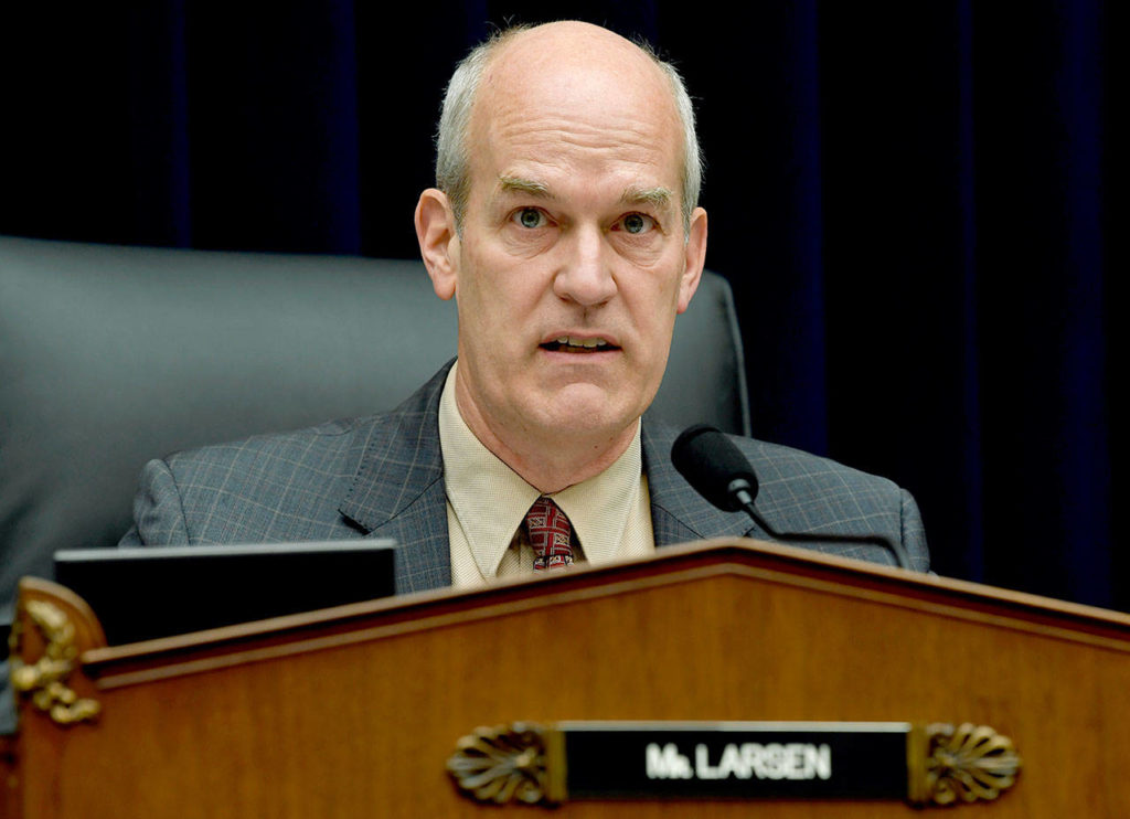 House Transportation Subcommittee Chairman Rep. Rick Larsen, D-Everett, speaks during a hearing on Capitol Hill in Washington on Wednesday.(AP Photo/Susan Walsh) 
