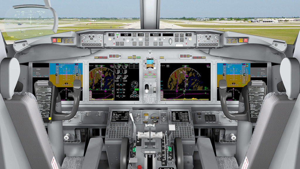 An illustration of the Boeing 737 Max flight deck. (Boeing Co.) 
