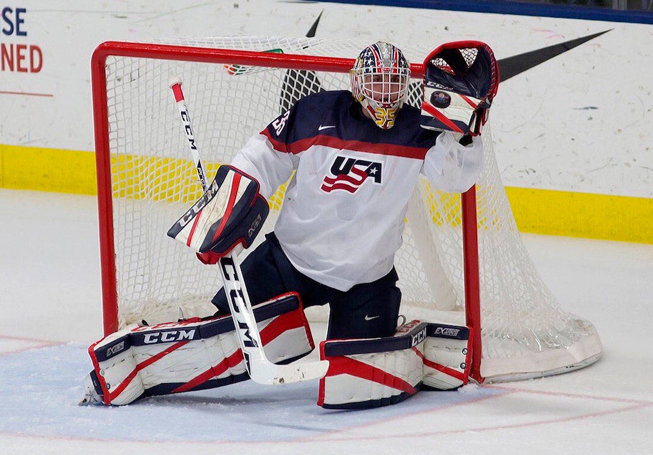 Keegan Karki, a former goaltender with the U.S. National U17 team, signed a contract with the Silvertips on Thursday. (Photo provided by Silvertips)