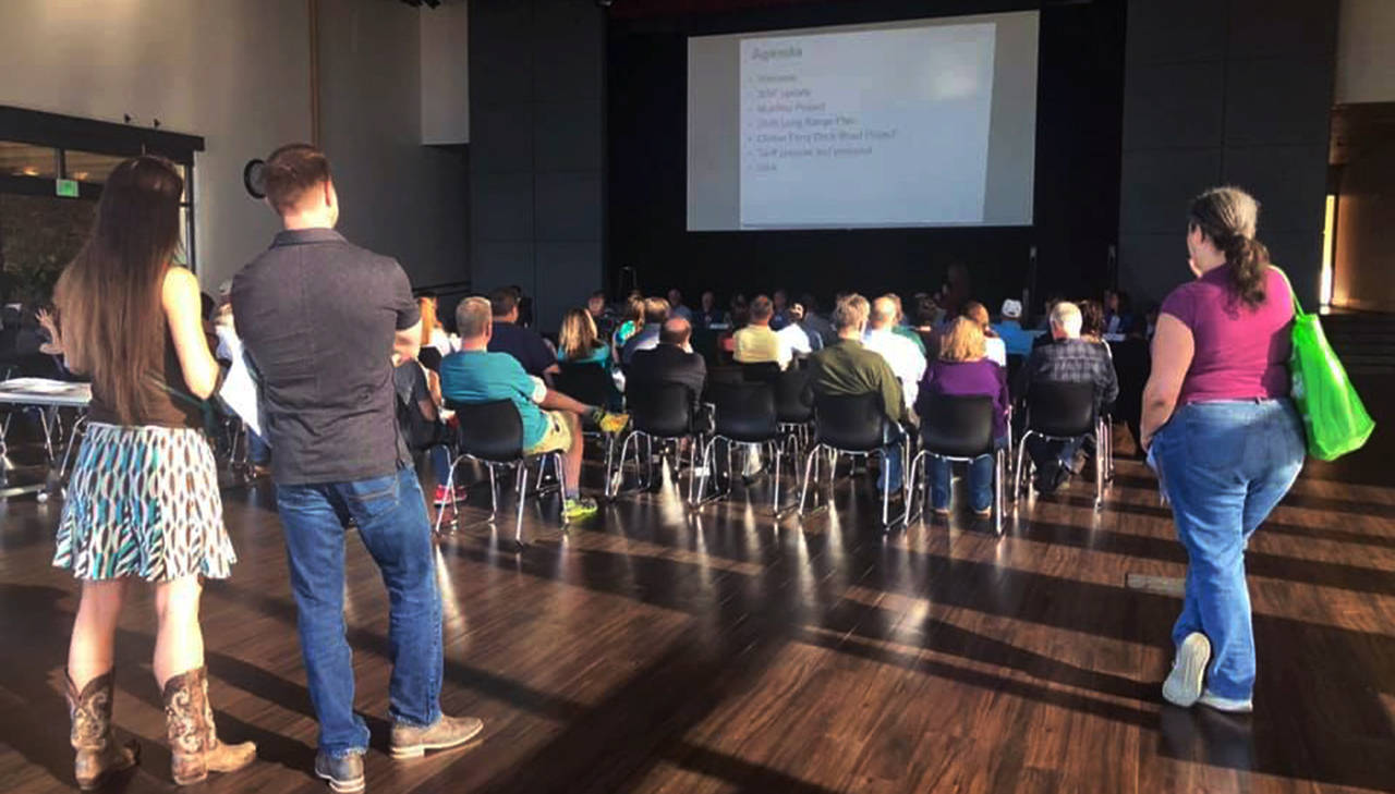 About 50 people showed up at Rosehill Community Center to talk about the ferries. (Andrea Brown / The Herald)