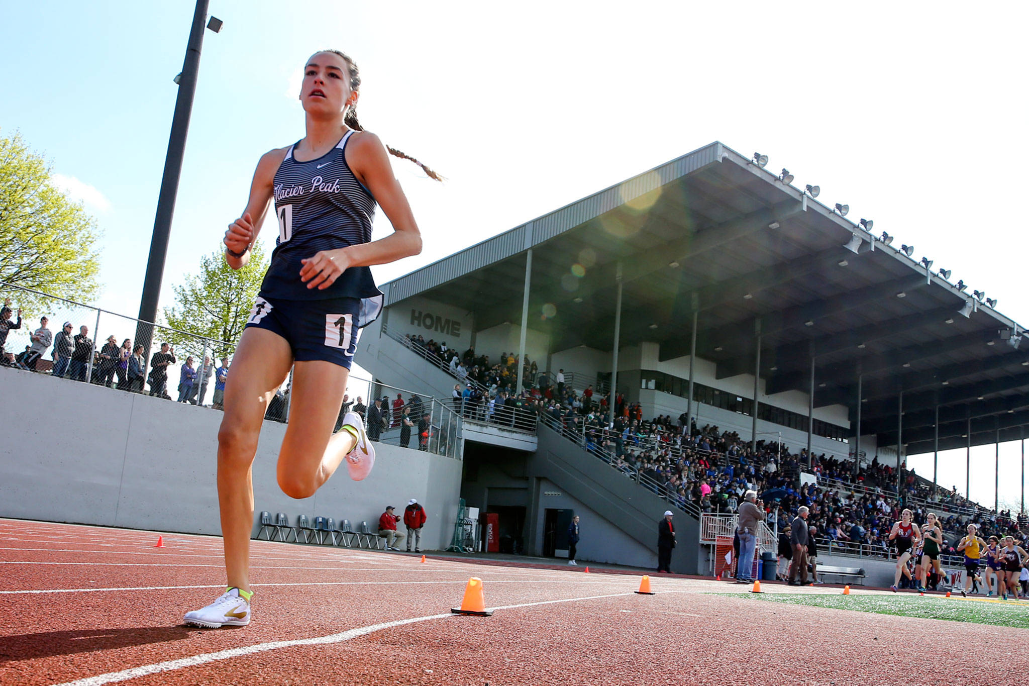 Glacier Peak junior Aviry Stratton is one of many highly ranked local athletes who are set to compete in this week’s state track and field championships. (Kevin Clark / The Herald)