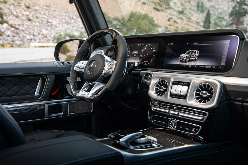 The all-new 2019 Mercedes-Benz G550 interior is rich with comfort, convenience and infotainment features. (Manufacturer photo)
