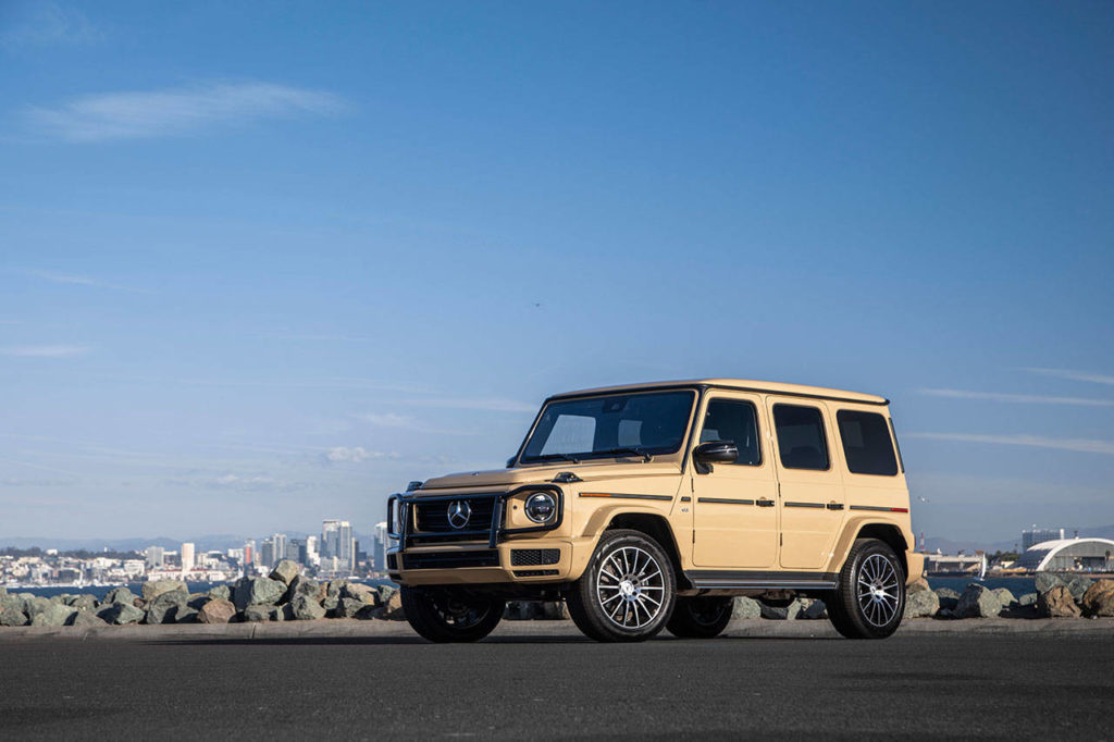 The all-new 2019 Mercedes-Benz G550 derives its 416-horsepower motivation from a twin-turbo V8 engine. (Manufacturer photo)
