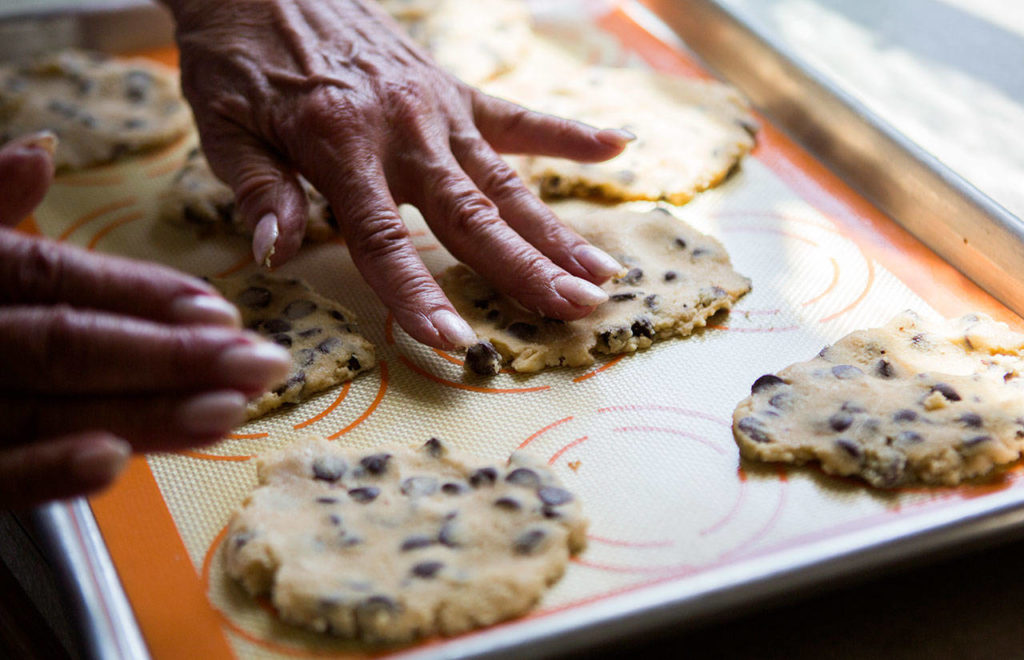 The Utsalady Ladies Aid Signature Cookies are made with oatmeal, coconut and cranberries. (Olivia Vanni / The Herald)
