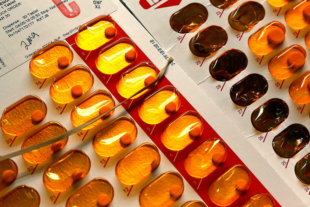 Buprenorphine is a drug that controls heroin and opioid cravings. In a study that appears in the Annals of Internal Medicine, researchers posing as heroin users seeking help contacted hundreds of treatment clinics in U.S. states with the highest overdose death rates. The “secret shoppers” were denied appointments much of the time, especially if they said they were insured through Medicaid. (AP Photo/Elise Amendola)