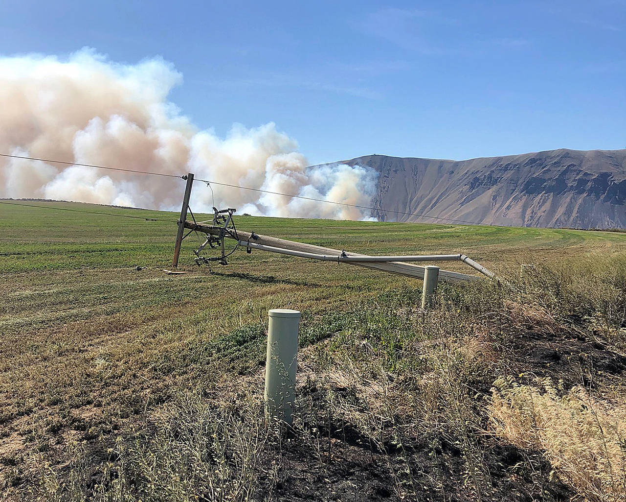 Wildland fire in Grant County grows to 28 square miles