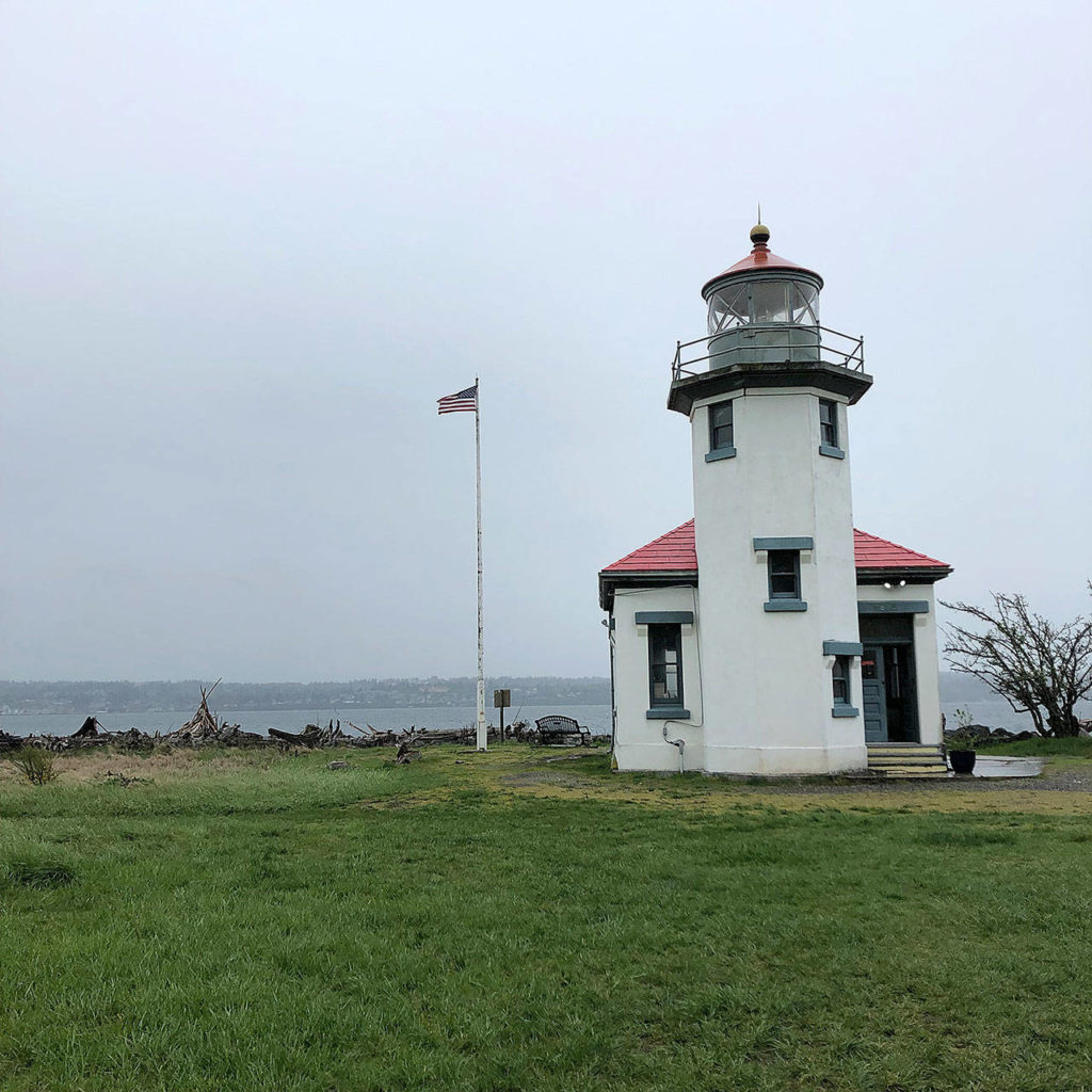 Point Robinson Lighthouse has alighted ships’ paths from Vashon Island since 1885. (Aaron Swaney)
