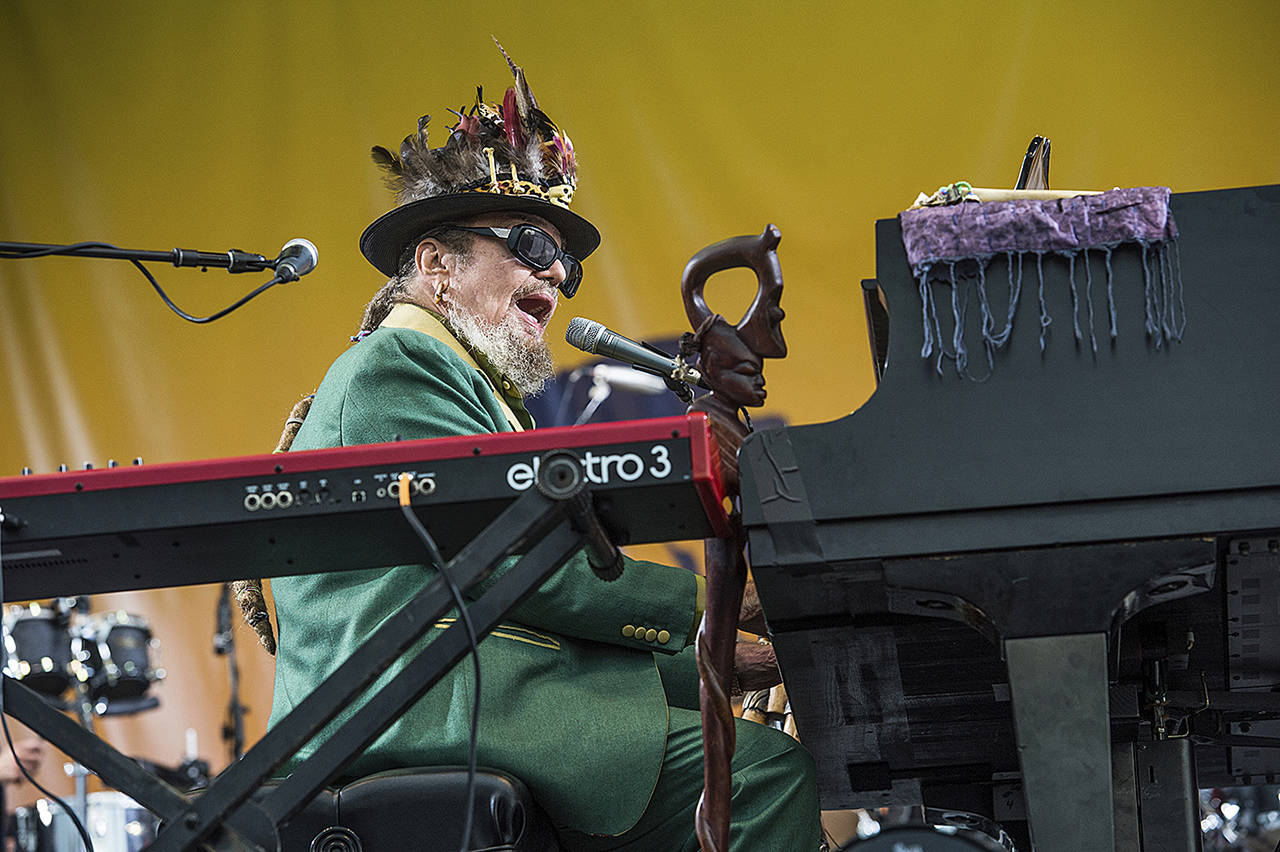 Dr. John performs at the New Orleans Jazz and Heritage Festival on April 30, 2017, in New Orleans. (Photo by Amy Harris/Invision/AP, file)