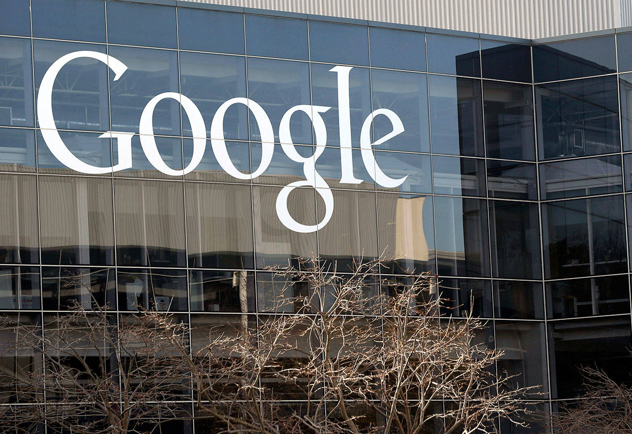 Google’s headquarters in Mountain View, California, are shown in a January, 2013. The U.S. Justice Department is readying an investigation of Google’s business practices and whether they violate competition standards, according to news reports. The search giant was fined a record $2.72 billion by European regulators in 2017 for abusing its dominance of the online search market. In the U.S., the Federal Trade Commission made an antitrust investigation of Google but closed it in 2013 without taking action. (Marcio Jose Sanchez / Associated Press file photo)
