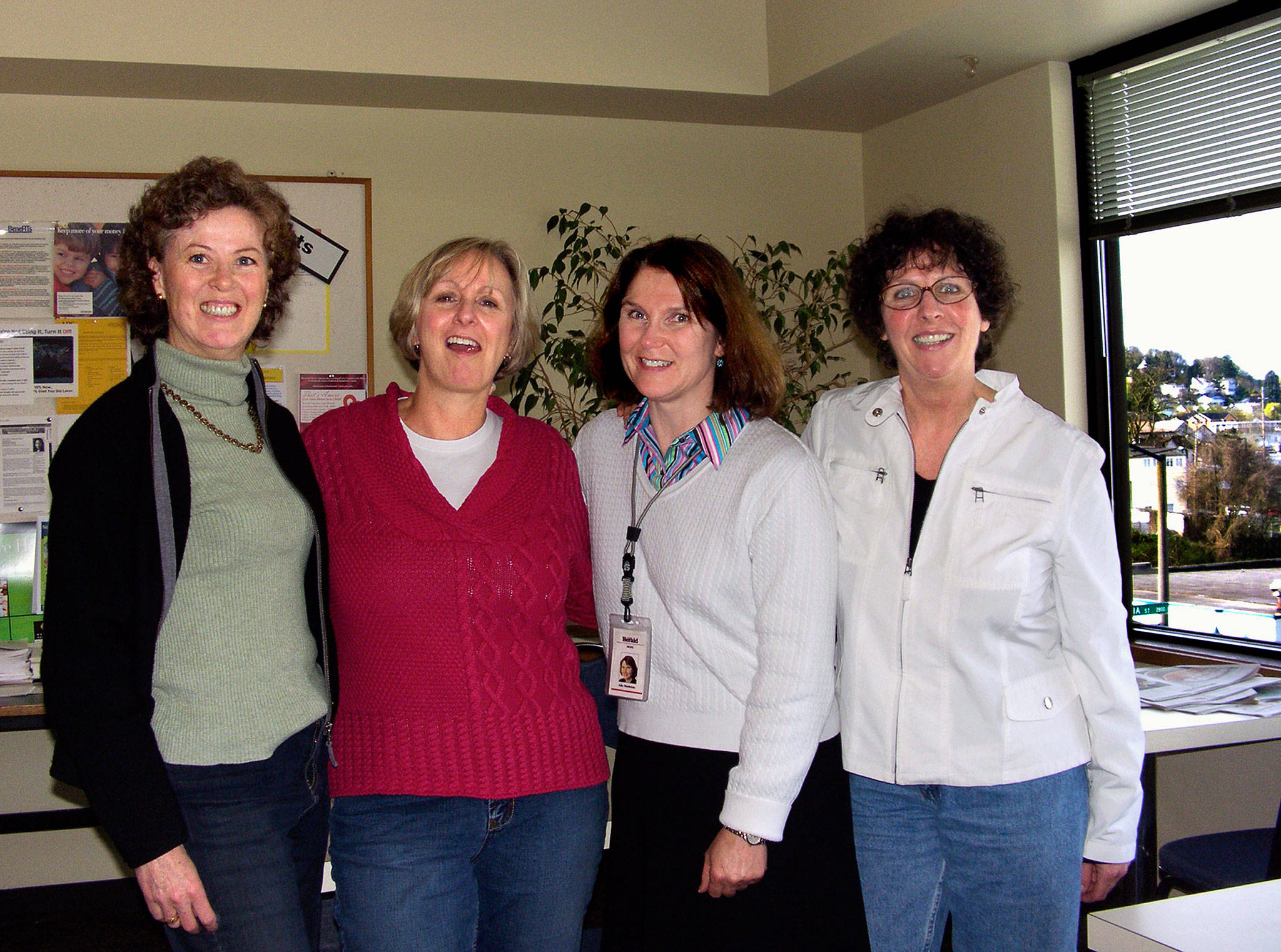 Stephanie Griffith (second from left), a longtime teacher at Maltby Elementary School, died of cancer in May 2018. Pictured here, in 2006, are friends from Spokane’s Ferris High School class of 1972, (from left) Kristy Hopkins Kunkle, Stephanie Griffith, Julie Muhlstein and Linda Jovanovich.