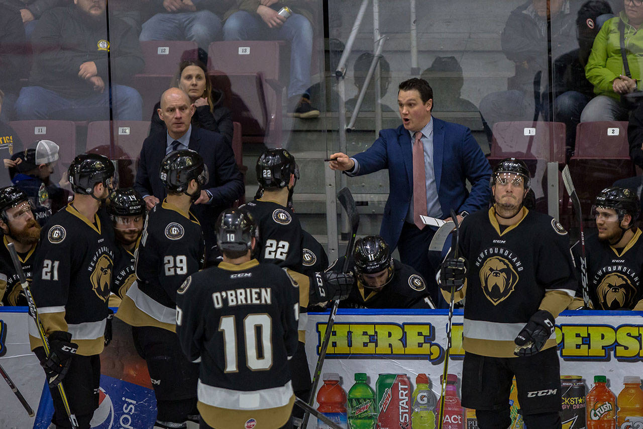 John Snowden, who grew up in Snohomish, coached the Newfoundland Growlers minor-league hockey team to the ECHL championship. (Newfoundland Growlers photo)