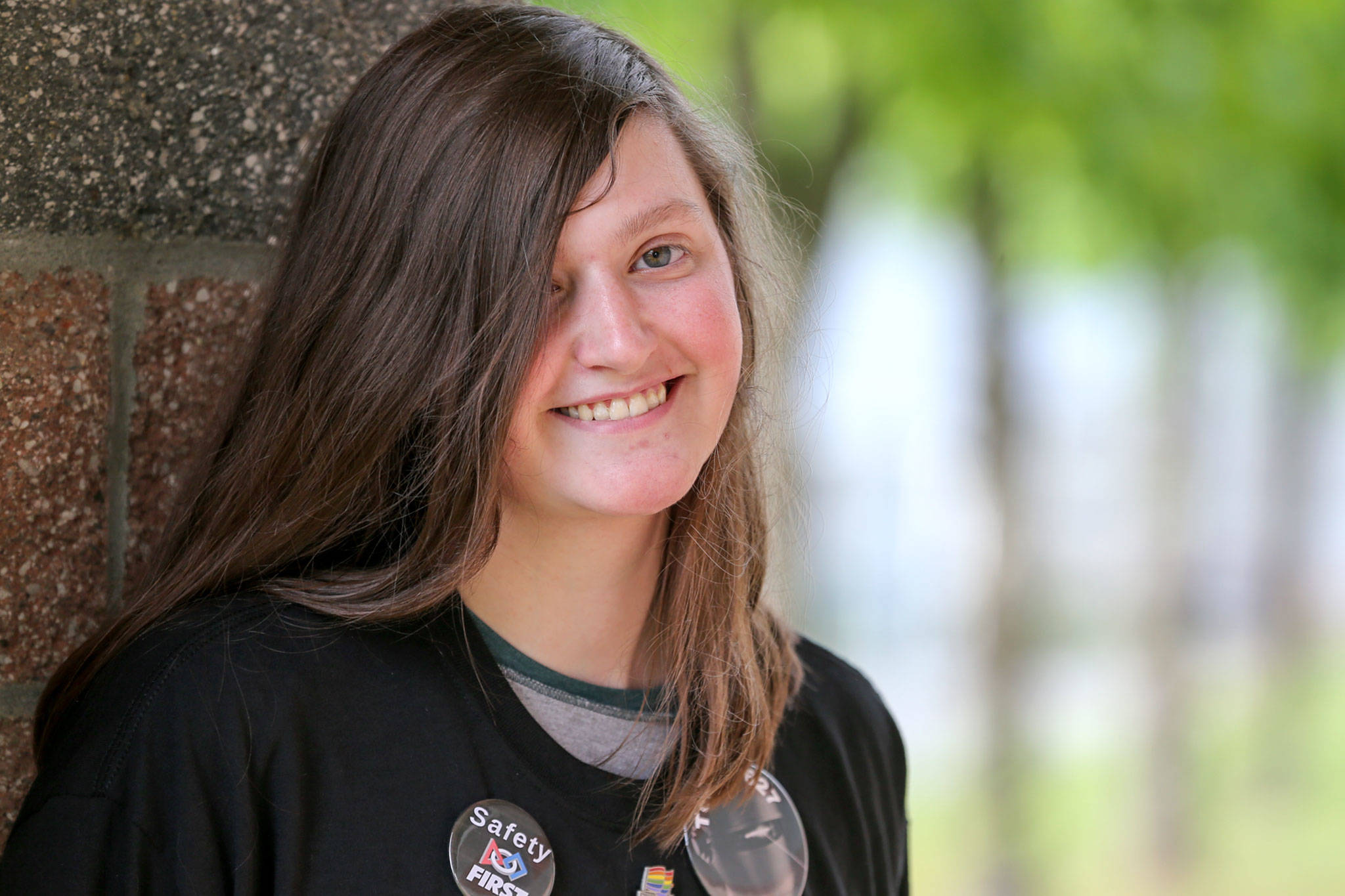 Myah Wilson, a recent graduate of Monroe High School, will attend Everett Community College in the fall. Currently, Wilson is an intern at Boeing. (Kevin Clark / The Herald)