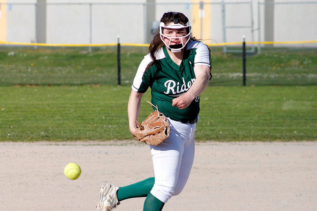 Mark Krulish/Kitsap News Group Port Angeles’ Kiana Watson-Charles pitches against North Kitsap.