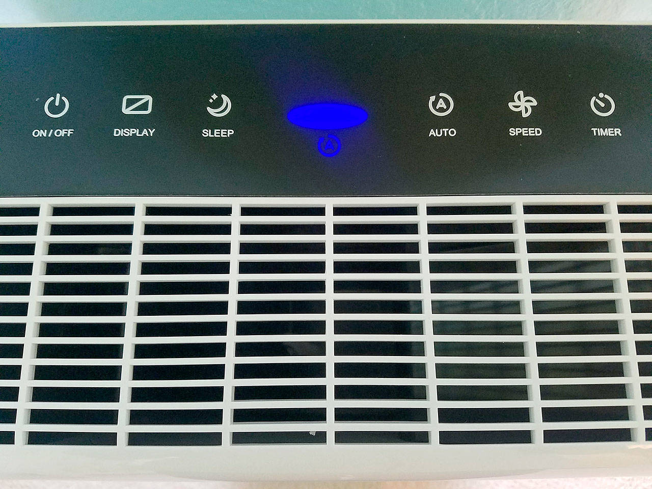 The Bardsley family is preparing for a potentially smoky summer by purchasing air purifiers such as this machine from Levoit. (Jennifer Bardsley)