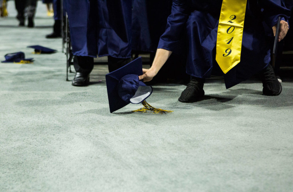 Scenes from Everett High School graduation at Angel of the Winds Arena on Saturday, June 15, 2019 in Everett, Wash. (Olivia Vanni / The Herald)
