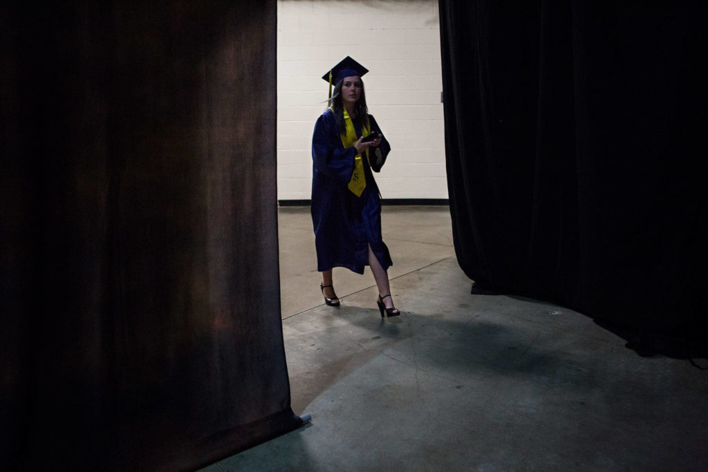 Scenes from Everett High School graduation at Angel of the Winds Arena on Saturday, June 15, 2019 in Everett, Wash. (Olivia Vanni / The Herald)
