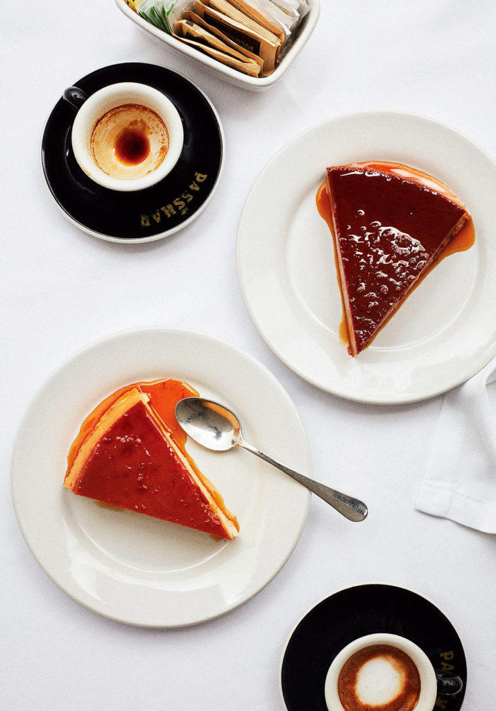 Mexican chef Gabriela Cámara serves Nutella flan at her restaurant Contramar in Mexico City. Enjoy a dark espresso with this take on the classic Mexican treat. (Marcus Nilsson)
