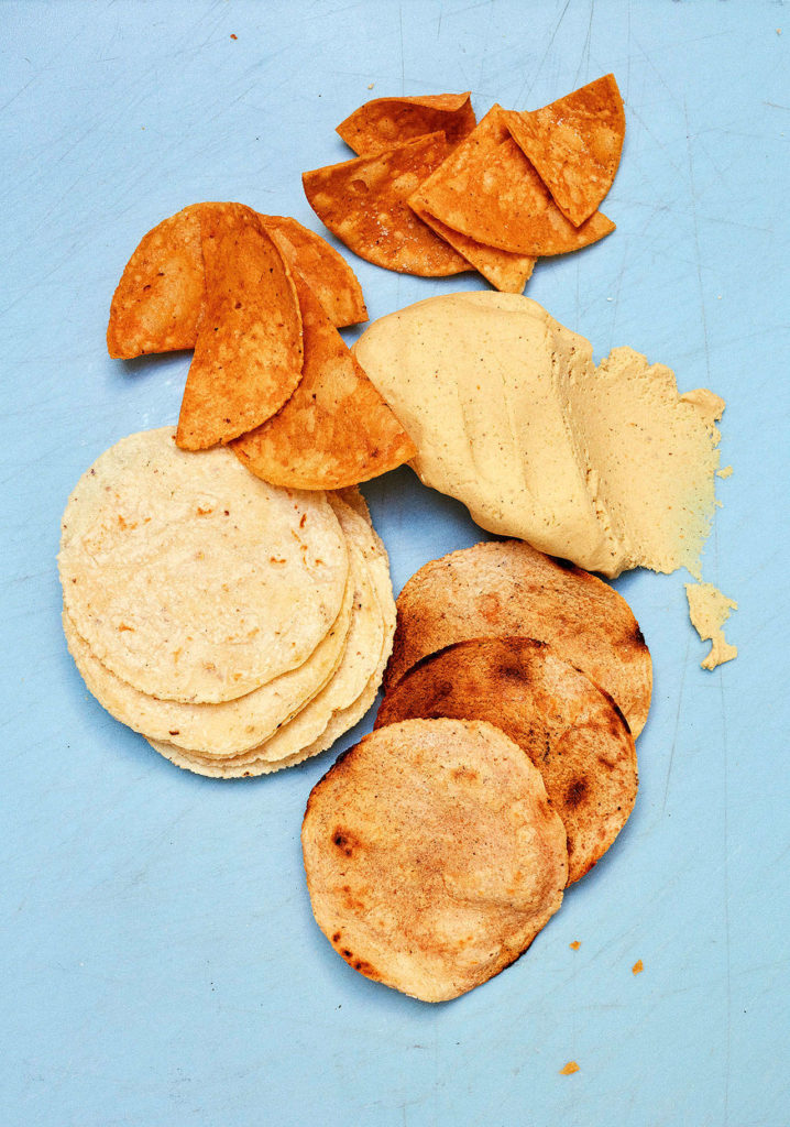 You can make these corn tortillas with fresh or dried masa (masa harina). Cámara’s recipe makes 12 tortillas. (Marcus Nilsson)
