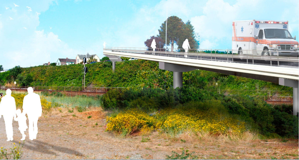 An earlier artist’s conception of the Edmonds Waterfront Connector. (City of Edmonds)
