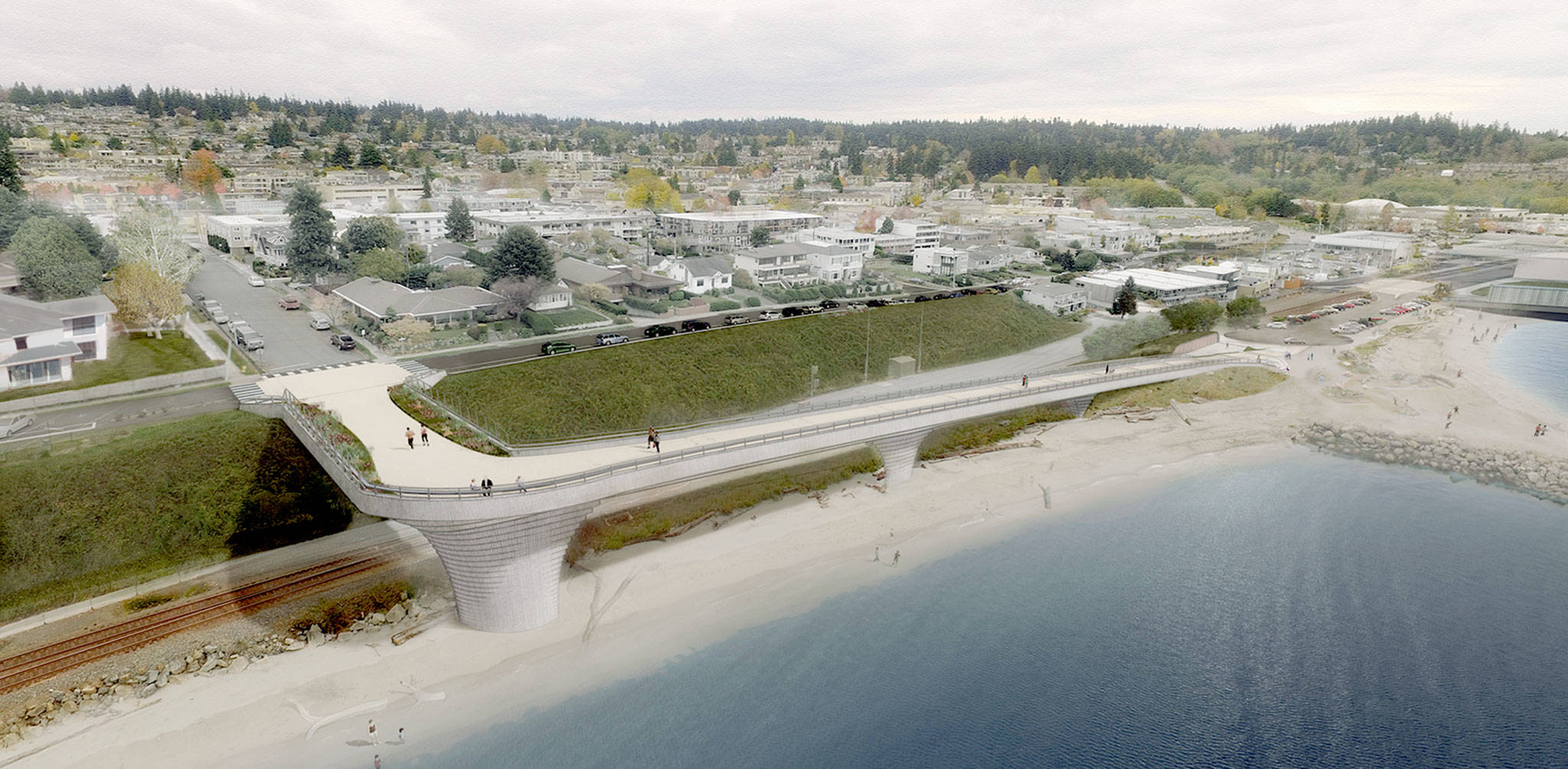 An artist’s conception of the proposed Edmonds waterfront connector. (City of Edmonds)