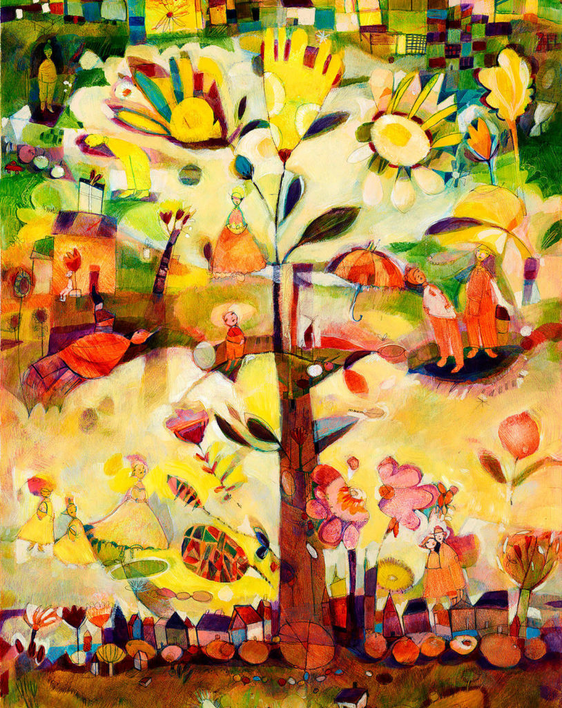 “Painted Summer” by Diane Culhane is part of “The Art of the Garden” exhibit at the Schack Art Center through Aug. 31.
