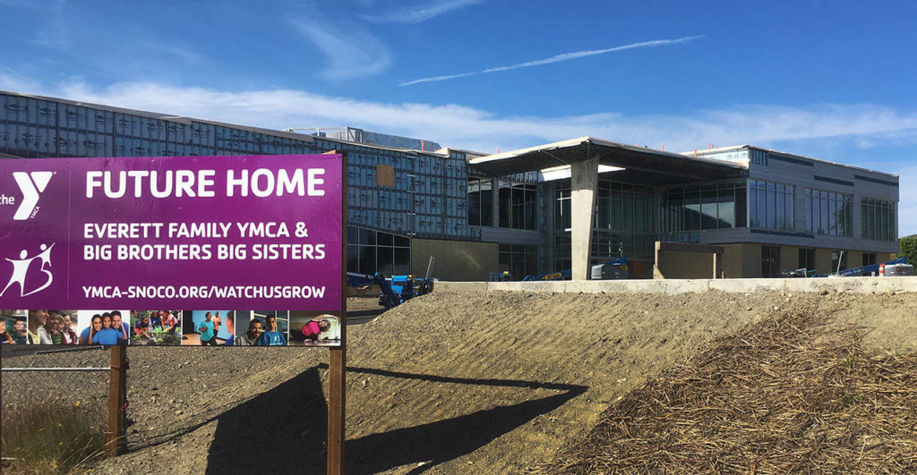 The new YMCA south of 41st Street on Colby Avenue is expected to open in early December. (Sue Misao / The Herald)
