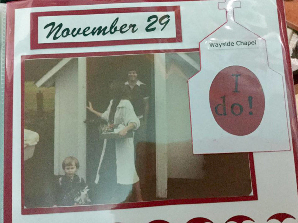 Theresa and Mike Bolyard of Granite Falls were married at Wayside Chapel on Nov. 29, 1980. They have often stopped by over the years with their four children. (Submitted photo)
