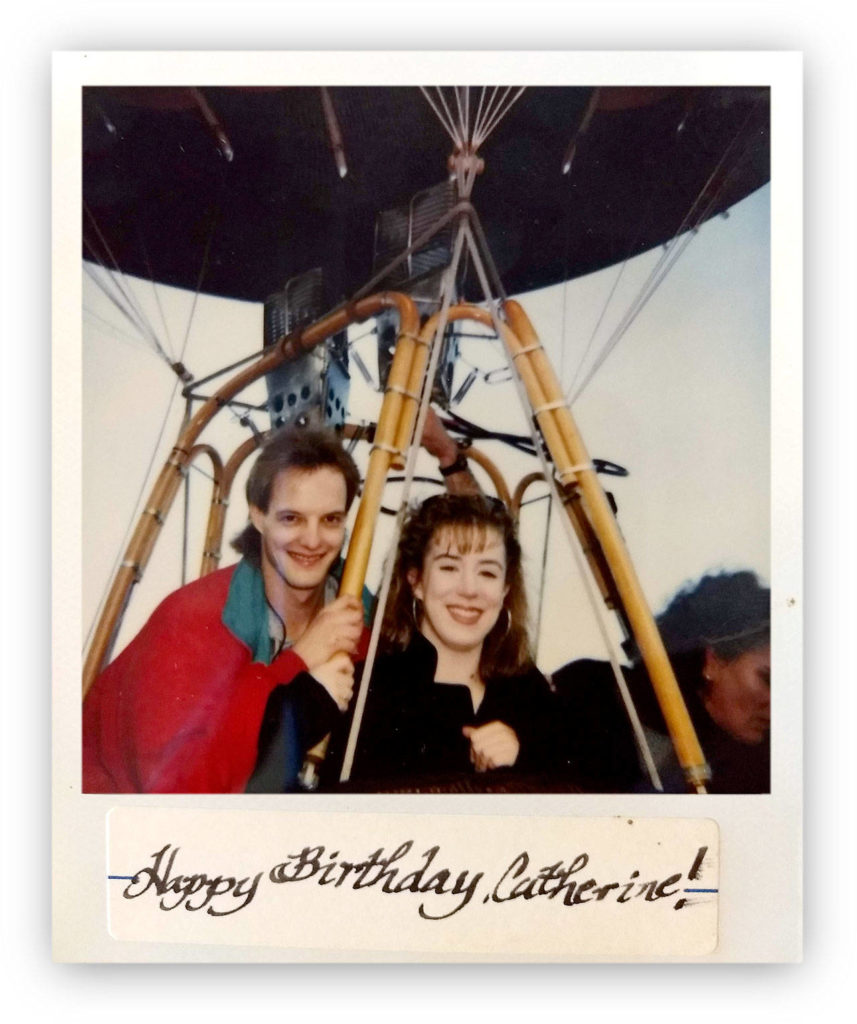 Catherine Bongiorno and Mike Lowry went on a hot balloon ride over Chateau Ste. Michelle Winery in 1994. (Family photo)
