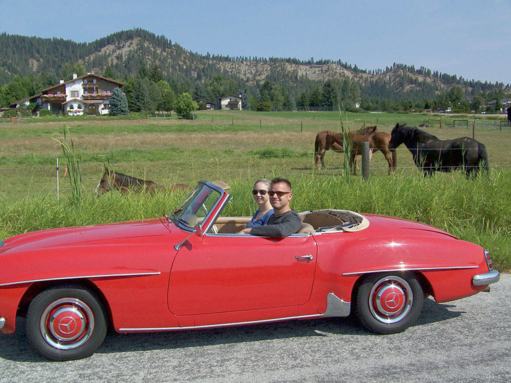 Olaf Weckner drove the 1958 190SL Mercedes-Benz on his honeymoon with his wife Christy in 2012. Weckner wanted to follow the tradition of the car’s previous owner, who bought it as a honeymoon car for his wife in 1958.
(Submitted photo)
