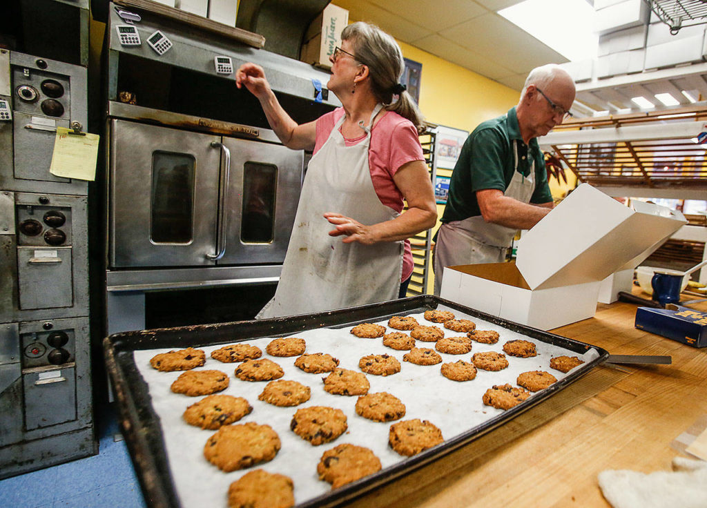 Mary Thorgerson Andrew Abt have been baking their customers’ favorites for 32 years. At 66, they’re ready to retire. (Dan Bates / The Herald)
