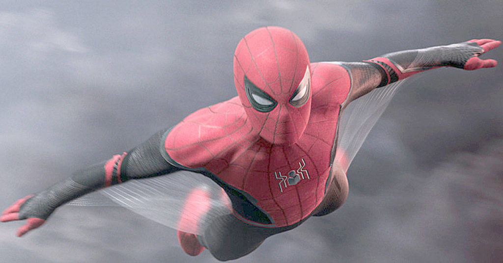Spider-Man zooms in for the rescue in “Spider-Man: Far From Home.” The newest Spidey film ranks No. 3. (Sony Pictures Entertainment)

