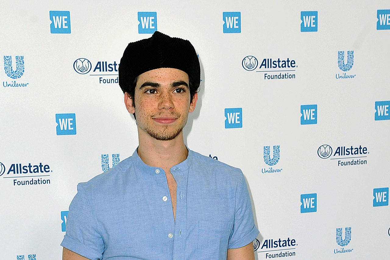 Cameron Boyce arrives at WE Day California at The Forum in Inglewood, California, on April 25. Boyce, known for his roles in the Disney Channel franchise “Descendants” and the Adam Sandler “Grown Ups” movies, died Saturday, July 6, 2019, at his home in Los Angeles, according to his spokesperson. He was 20. (Photo by Richard Shotwell/Invision/AP, File)