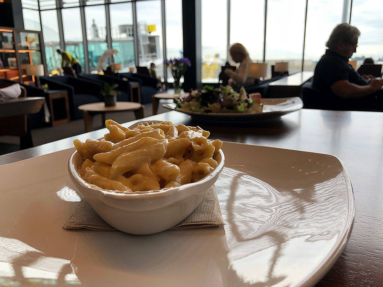 A bowl of Beecher’s mac ‘n’ cheese, which combines the artisan cheesemaker’s Flagship Cheddar and Just Jack cheeses. (Janice Podsada / The Herald)