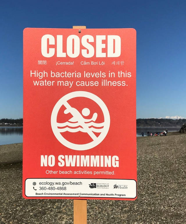 Sewage spills closed some Seattle beaches. (Washington Department of Ecology)