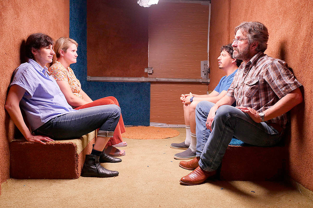 Laid-back ‘Sword of Trust’ could have been a sharper satire