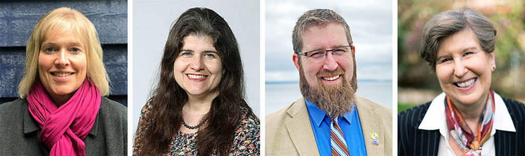 Vying for the Edmonds School Board open seat in District 5 are (from left) Lisa Hunnewell, Rina Maile Redrup, Casey Auve and Nancy Katims.
