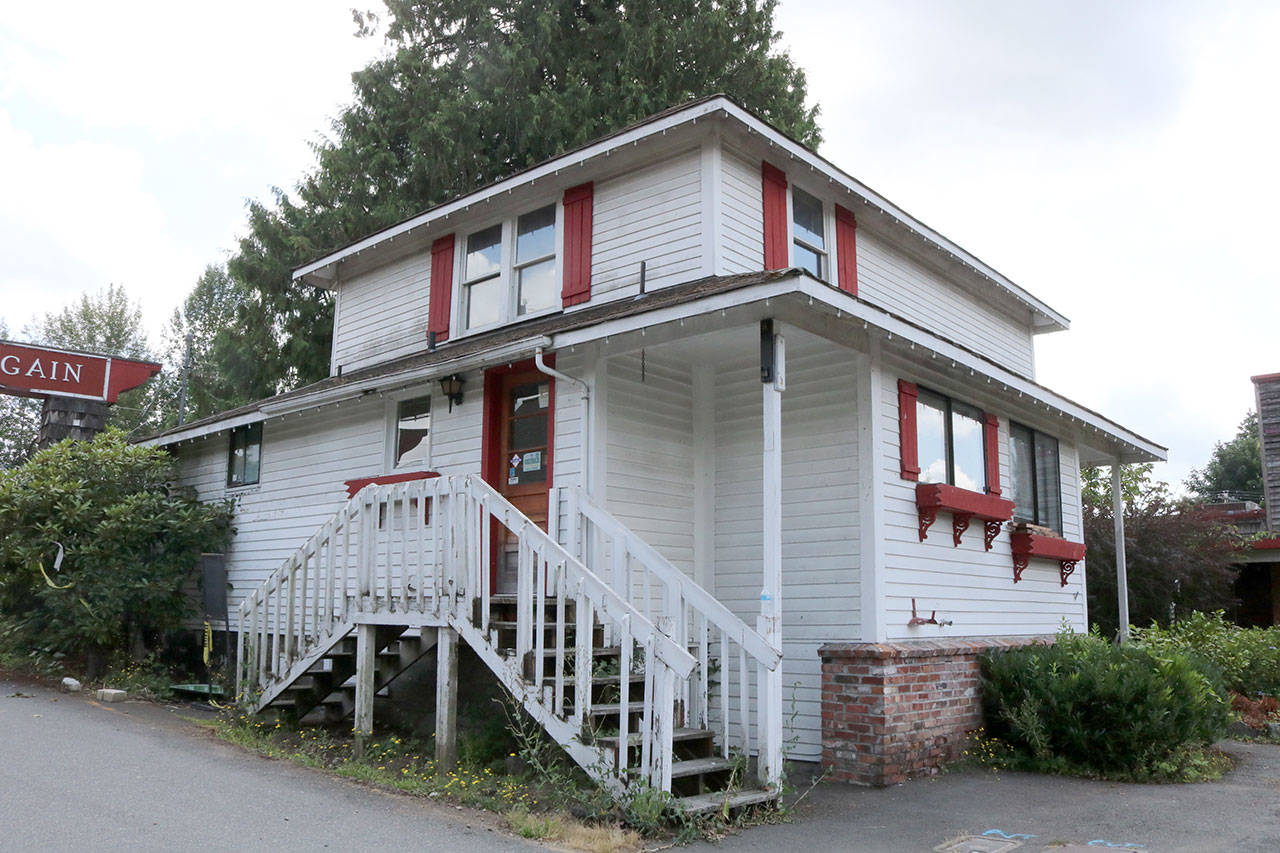 The Ericksen House, 23718 Bothell Everett Highway, is being offered to anyone who would be able to move it from the property before the land sees new development. (Evan Pappas / Bothell-Kenmore Reporter)