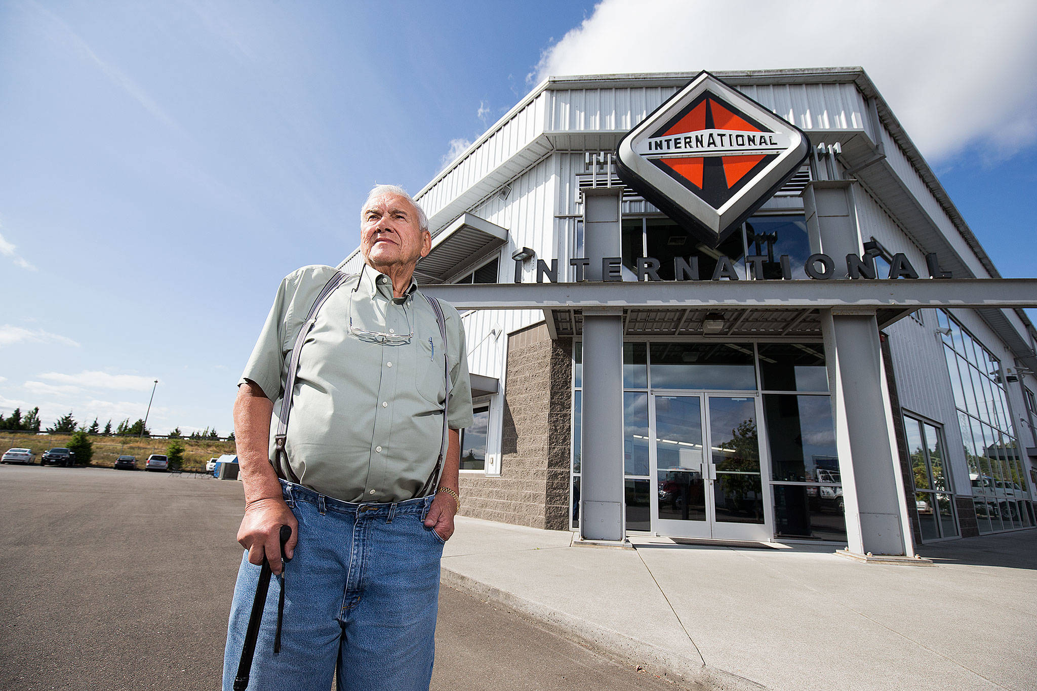 Owner Marshall Cymbaluk at Motor Trucks in Everett. The company was recognized by YesVets, a state initiative aimed at encouraging businesses to hire veterans. (Andy Bronson / The Herald)