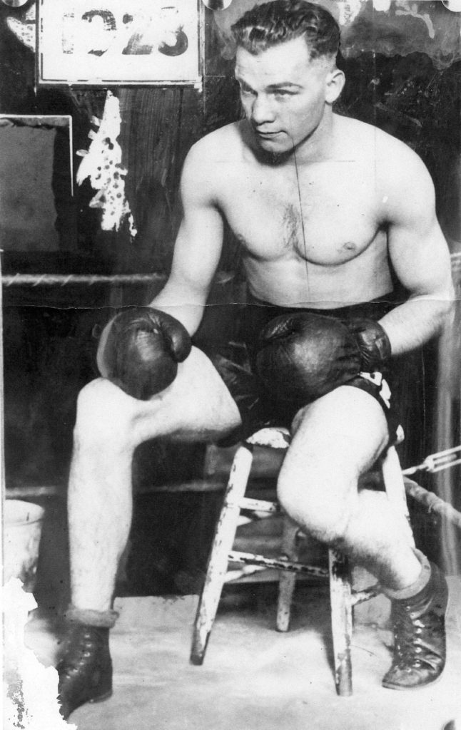 Dode “Bearcat” Bercot, shown here in a publicity shot, claimed the Pacific Coast lightweight title in 1923 and inspired Monroe High School to name its athletic teams the Bearcats. (Monroe Historical Society & Museum)
