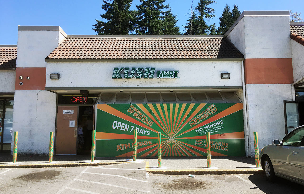 Kushmart is one of five cannabis retail stores in Everett. (Sue Misao / The Herald)