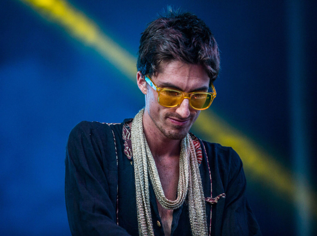 The Polish Ambassador keyboardist Jesse Klein performs during the third day of Summer Meltdown on Saturday, Aug. 3, 2019 in Darrington, Wash. (Olivia Vanni / The Herald)